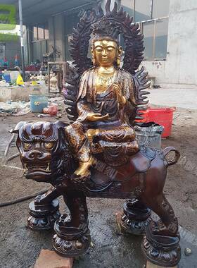 铜佛像宗教寺庙纯铜装饰摆件八大守护神不动明王铜工艺品