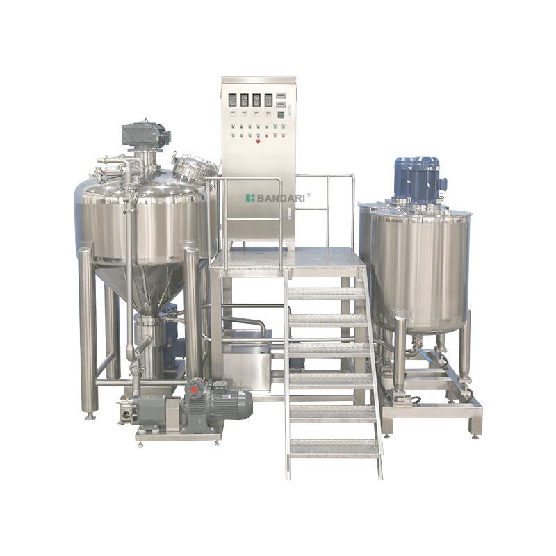 Electrically heated vacuum emulsification tank salad dressing homogenizing emulsifier cream sealed high shear mixing equipment