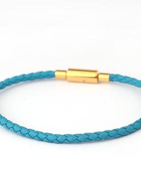 不锈钢转运珠mm皮绳手链周家手链