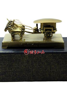 金属工艺品铜车马企业礼品西安旅游纪念品旅游景点热卖