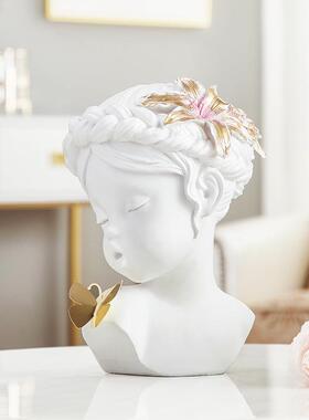 北欧装饰面摆件客厅居电视柜桌现代GZZH0076树脂人物ins小创意家