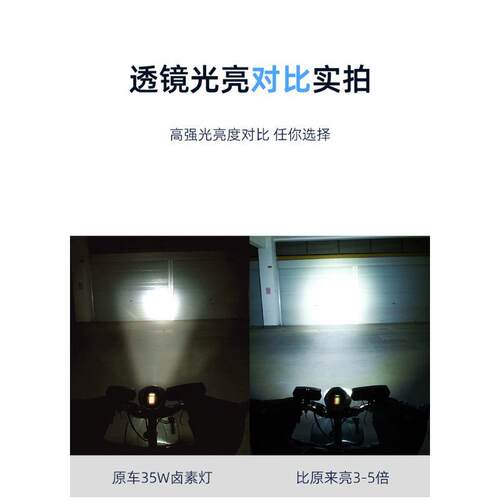 电动车超亮强光led前大灯48v60v96防水通用外置改装机车12v射灯 - 图1