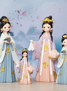 生1697颜如生玉系汉服古风美礼女桌面摆件学日礼物树脂工艺品品