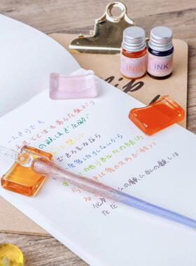 跨境厂家玻璃笔架清新装饰摆件