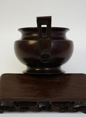 铜香炉 全铜香熏炉家用 室内官帽炉摆件禅意檀香炉铜器工艺品香炉