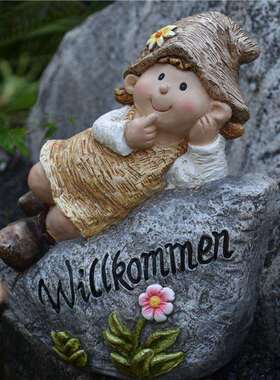 户外 阳台花园布置造景露台装饰品 摆件美式乡村复古庭院别墅民宿