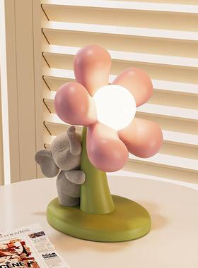 迷你花爱可卧室小夜灯床头柜卧室房SHBJ2541饰间化妆梳妆台桌小面