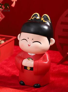 以爱之名摆件订婚礼物创意中式婚房喜庆一对摆件结婚装饰品送新人