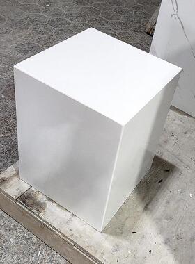 白色大理石底座现代简约客厅装饰落地工艺品石墩子底座摆件雕塑台