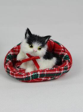 仿真猫咪各种姿势猫咪摆件饰品礼品猫4色超萌猫咪仿真动物