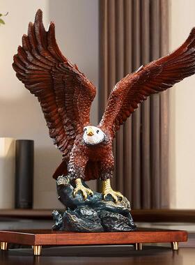 铜欣祥 黄铜大鹏展翅老鹰摆件 办公室大展鸿图工艺礼品摆饰开 业
