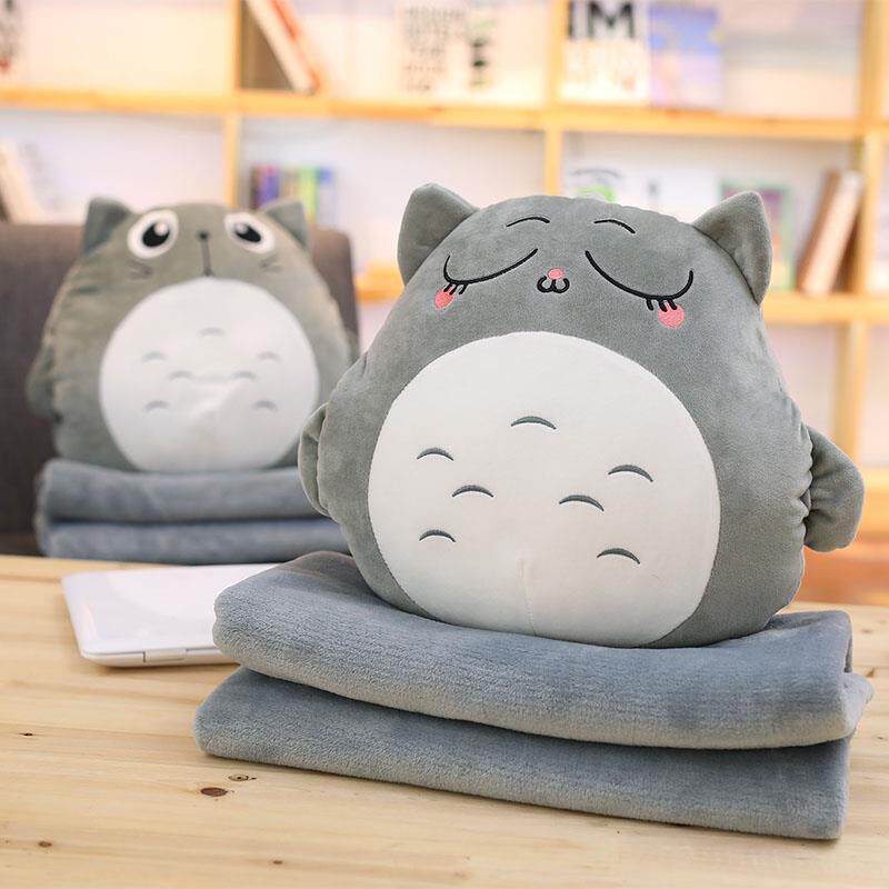汽车三合一抱枕龙猫被子两用毯子靠枕毯空调午睡枕靠垫午休枕头 - 图2
