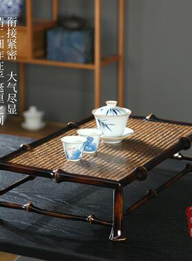 新中式筇竹家俱小桌子茶桌竹编小炕几炕桌飘窗茶桌泡茶竹茶台茶几