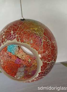 厂家供应新款 悬挂 玻璃马赛克手工贴片 喂鸟器 户外装饰