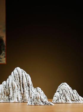 只此青绿假山文创古风艺术感电视柜摆件客厅家居装饰品乔迁礼物