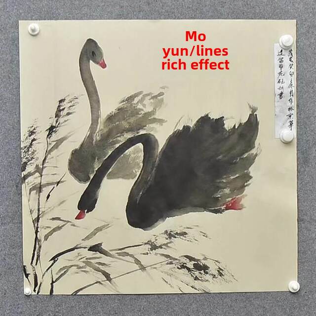 Thickened antique Chinese painting Shengxuan calligraphy and painting ink rice paper calligraphy freehand flowers and birds landscape peony 133.2cm 199.8cm painting