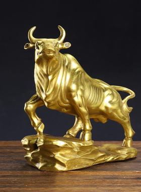 厂家 铜牛摆件 登高牛华尔街铜牛旺市牛办公室礼品