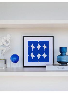 现代样板间简约家居饰品玄关书柜软装挂画 画创意陶瓷玻璃摆件ZH3