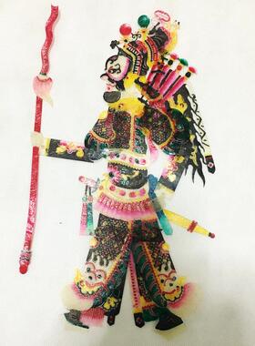 皮影戏人物带操作杆 动感皮影手工艺品中国特色礼品送小朋友礼物