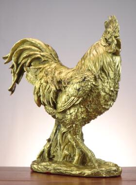 铜鸡铜公鸡母鸡十二生肖鸡吉祥物家居客厅工艺品摆件公鸡母鸡