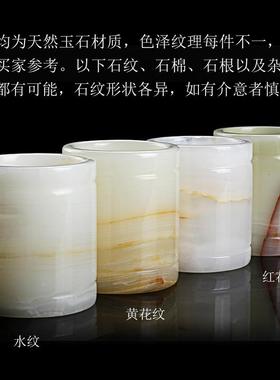 高档玉石笔办手公室件公筒司伴礼送客户女领导高档礼物摆实用礼品