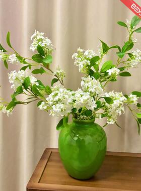 高档千里香仿真花摆件插花客厅电视柜摆花假花花束高端绢花装饰