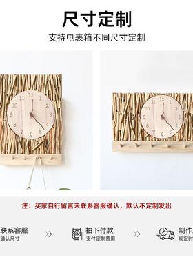 实木电表箱装饰画客厅玄关配电箱遮挡箱挂画电闸开关盒壁画免打孔