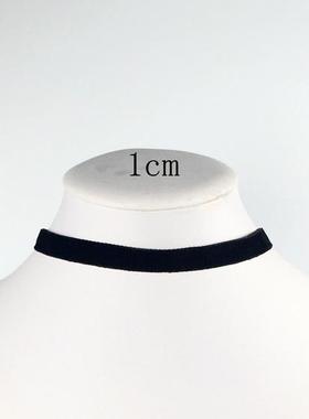 Korean Fashion Womens Accessoires Punk Gothic Soft Black Vel