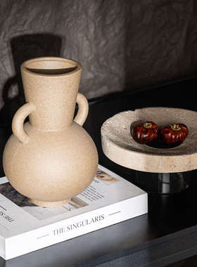 高级感复古组合软装饰品摆件中古玄关客厅餐厅侘寂风壁龛陶瓷摆饰