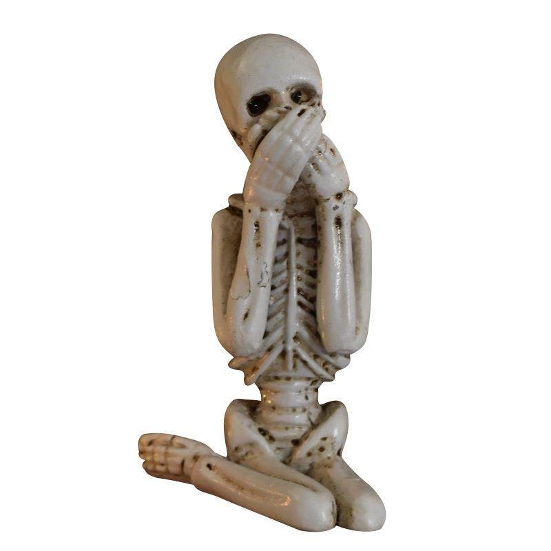 乔迁之喜装饰摆件高级感客厅万圣节鬼节套三不看不听骷髅装饰品恐,淘宝优惠券,粉丝福利购,淘宝优惠卷