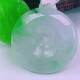 Burmese natural authentic jade genuine ice green full color high-end boutique flash-shot safe buckle jade pendant