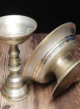 手工纯铜光面供杯青铜护法杯