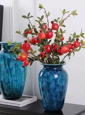 样板间琉璃厚实玻璃花瓶装饰摆件