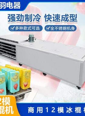 十二模冰棍机 大型大产量商用12模纯手工冰棍制作设备 酸奶冰糕机