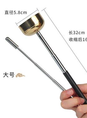 纯黄铜引庆大小号伸缩引罄铜磬佛堂助念法器木鱼中式雕刻桌面摆件