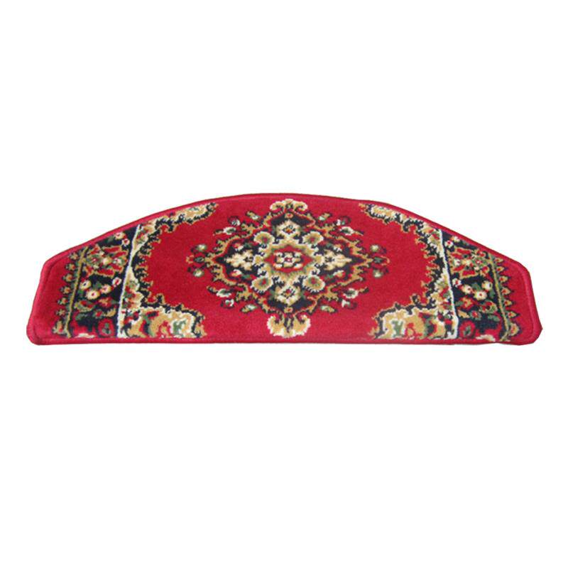 High-end European glue-free self-adhesive solid wood stair mats for home treads, villa floor thickened anti-slip step carpets