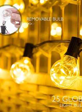 现货供应G40暖色铜线灯串低压庭院灯串出口品质