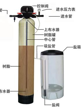 滨特尔3吨工业锅炉循环水喷雾用机械时间全自动软化水设备软水器