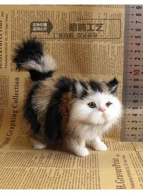 正品彷真猫咪会叫物摆件闺y蜜结婚动礼品创意di家居装客厅摆安件