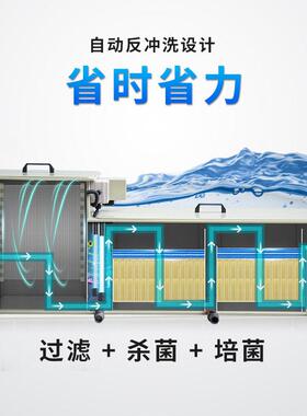鱼池过滤箱全自动转鼓户外庭院锦鲤鱼池过滤系统净化鱼池过滤器