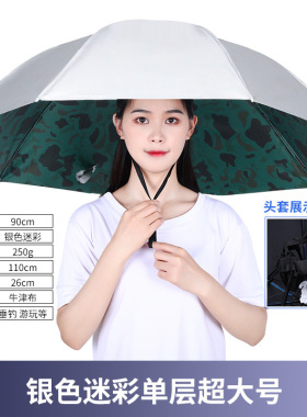 现货垂钓大号帽子头戴头戴工艺伞