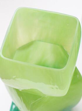 中古渐柜变彩色BXG9-102几何方块花瓶餐桌电软装酒店视台面装饰玻