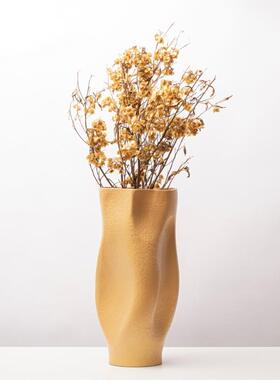 现代简约创意树脂抽象花瓶花器样板房售楼部客厅餐桌面插花装饰品
