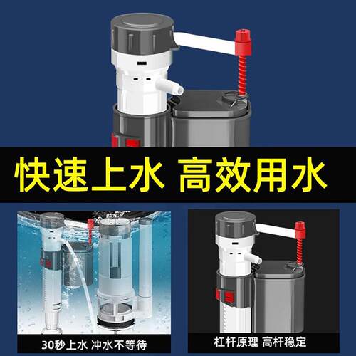 马桶配件通用进水阀排水阀老式抽水上下出水坐便器全套冲水箱大全 - 图2