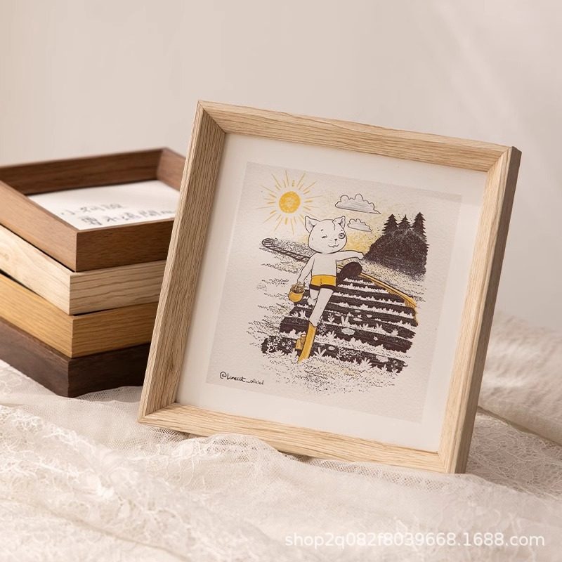 高级感创意正方形小相框摆台挂墙装裱油画棒儿童画框定制打印照片,淘宝优惠券,粉丝福利购,淘宝优惠卷