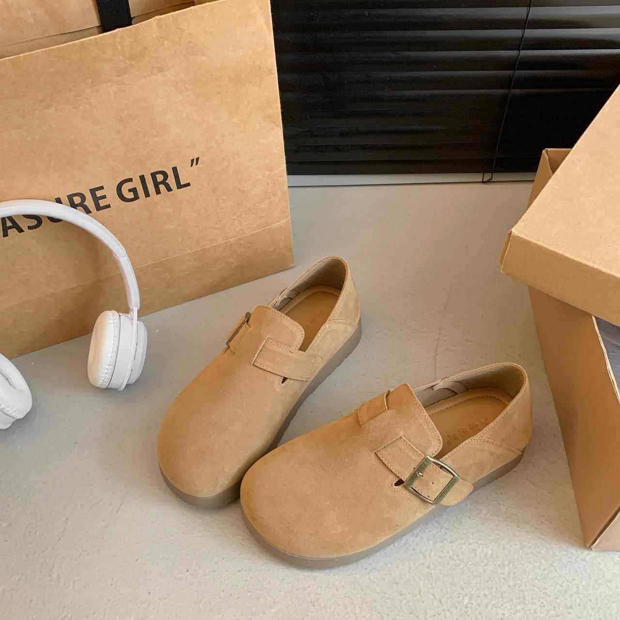 勃肯鞋女2026年春季年新款一脚蹬软底豆豆鞋孕妇全包博肯单0115w,淘宝优惠券,粉丝福利购,淘宝优惠卷