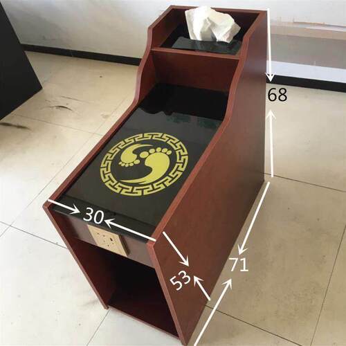足浴沙发茶几美甲躺椅边几洗浴沐足按摩洗脚修脚桌子足疗小茶几柜 - 图2