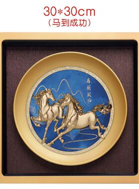 高档一风顺摆件招财金箔画乔迁新居搬客厅开办公家室公司业年会帆