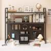 Desktop storage rack hole board table storage bookshelf student desk office desktop multi-layer iron storage rack