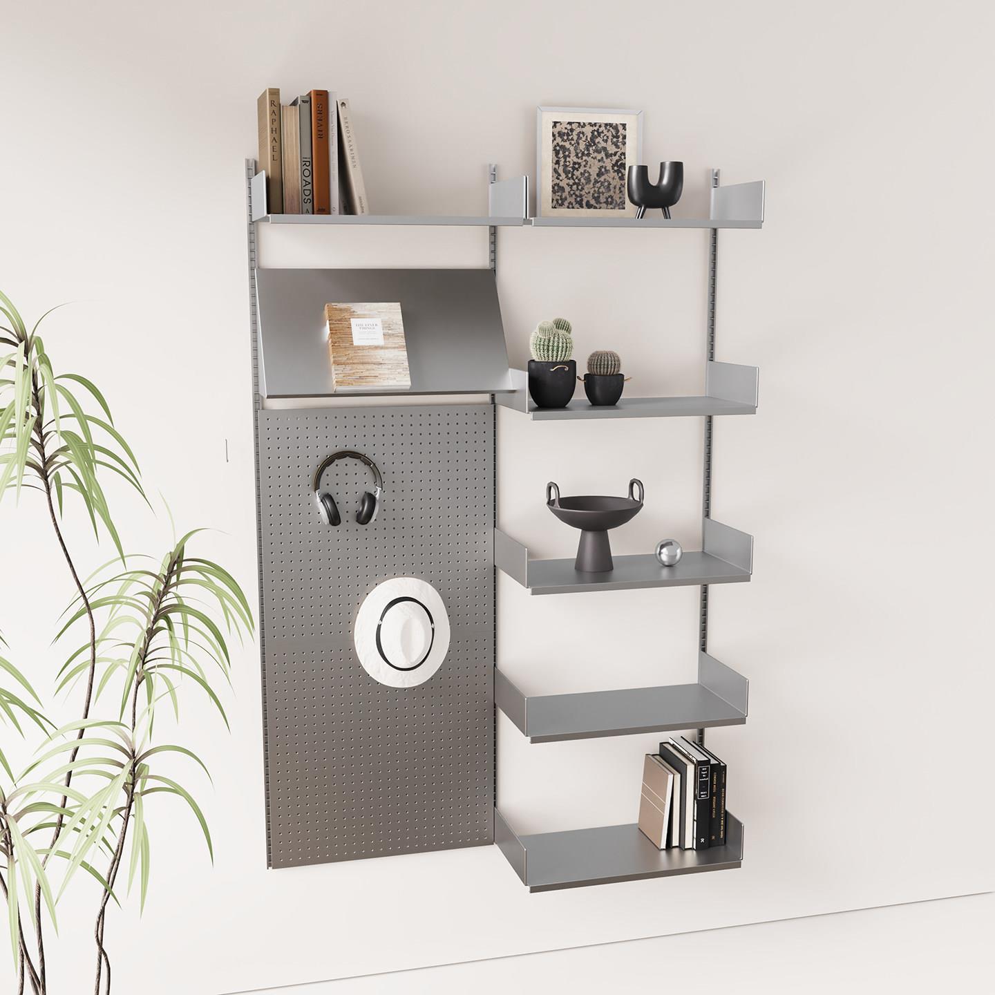 Metal perforated plate storage rack wall free combination display rack creative wall-mounted display rack wall decoration